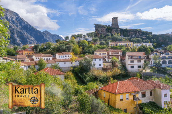 Ciudad de Kruje en Albania